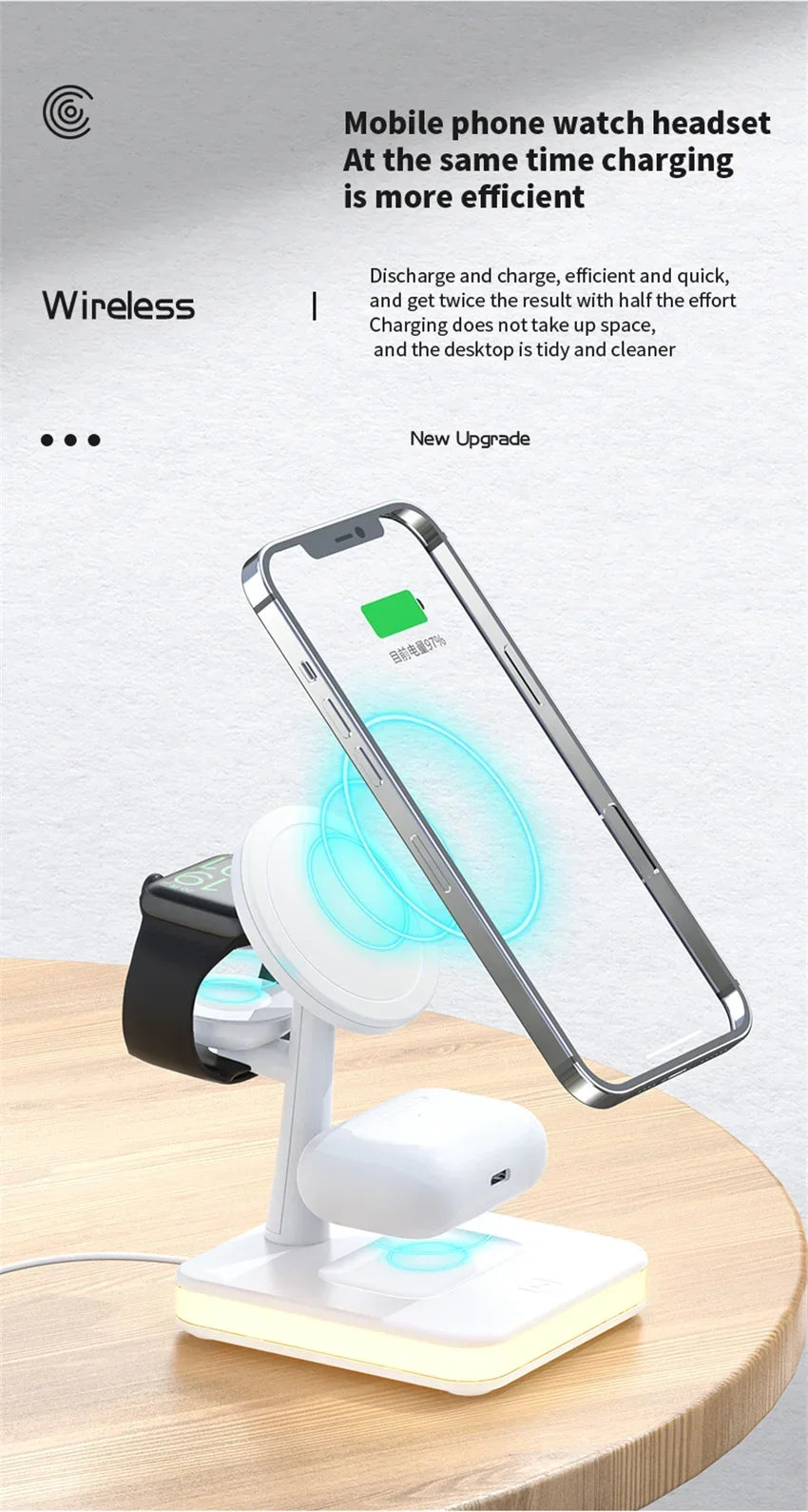 3 in 1 Wireless Magnetic Fast Chargers Stand