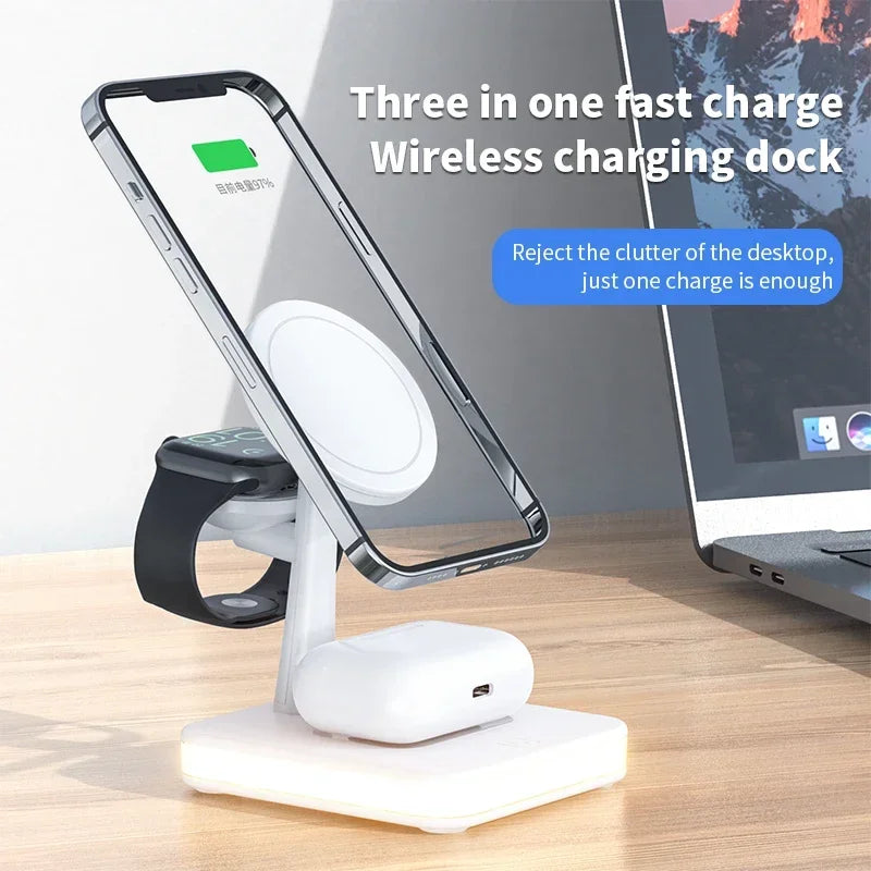 3 in 1 Wireless Magnetic Fast Chargers Stand